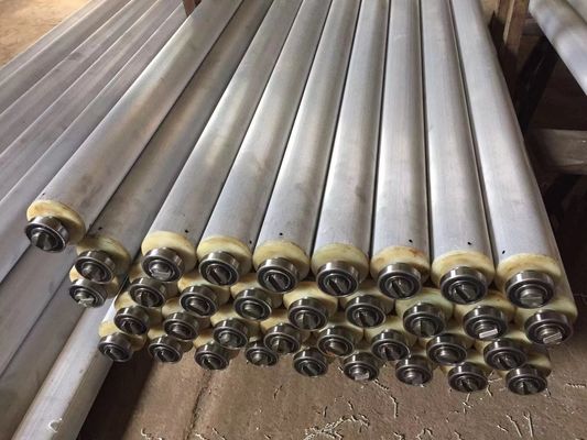 Stainless Steel Roller Shaft Fabric Loom Water Jet Loom Parts 100MM Flange